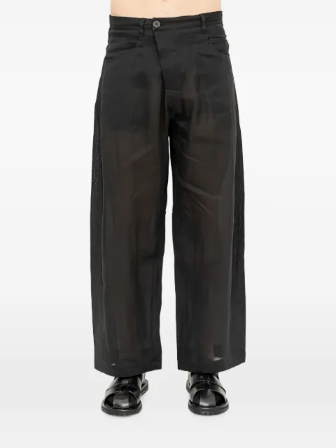 Jan Jan Van Essche sheer-twill oversized trousers