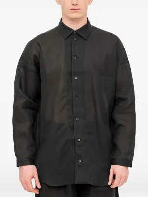 Jan Jan Van Essche concealed-button long-sleeved Shirt | Black
