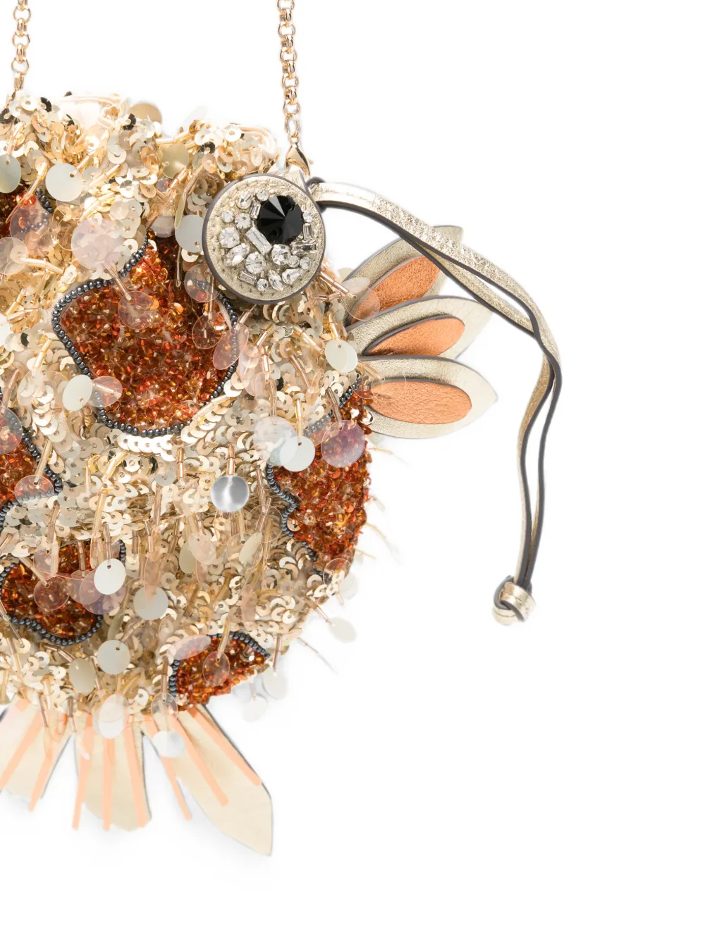 Anya Hindmarch Koi-fish clutch Goud