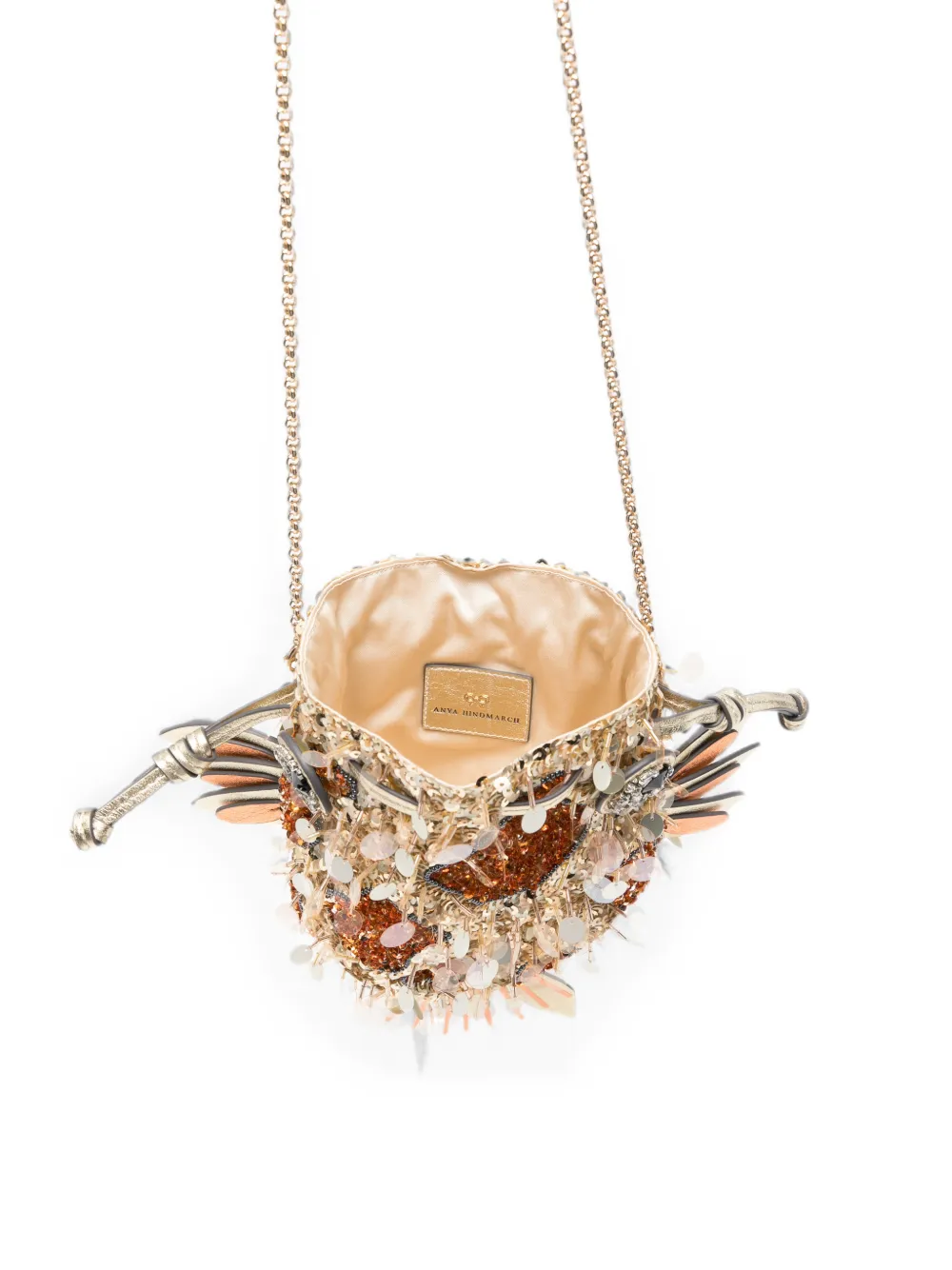 Anya Hindmarch Koi-fish clutch Goud
