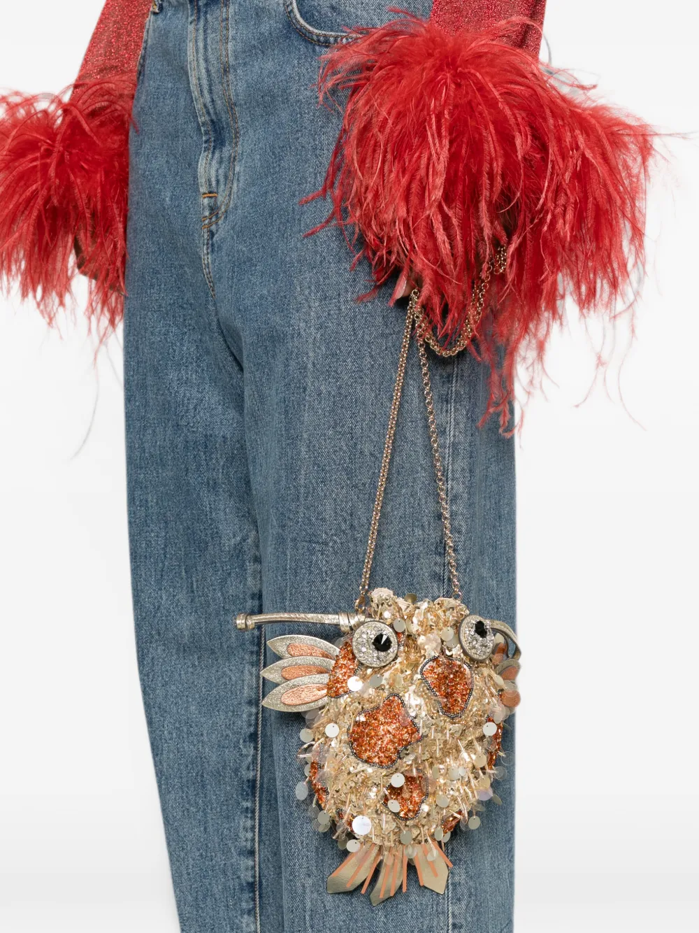 Anya Hindmarch Koi-fish clutch Goud