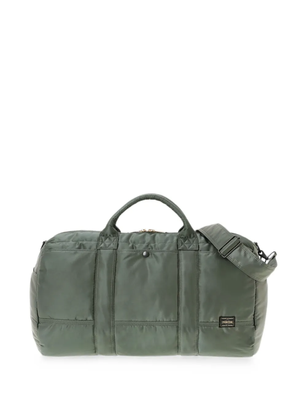 Porter-Yoshida & Co. Grote Tanker Drum duffeltas met logo-patch Groen