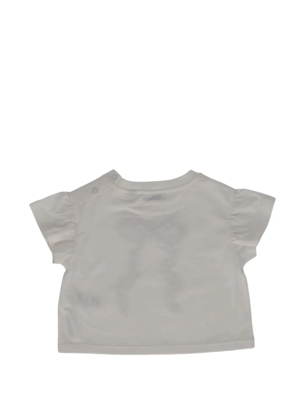 Burberry Kids T-shirt met ruches en strikdetail Beige