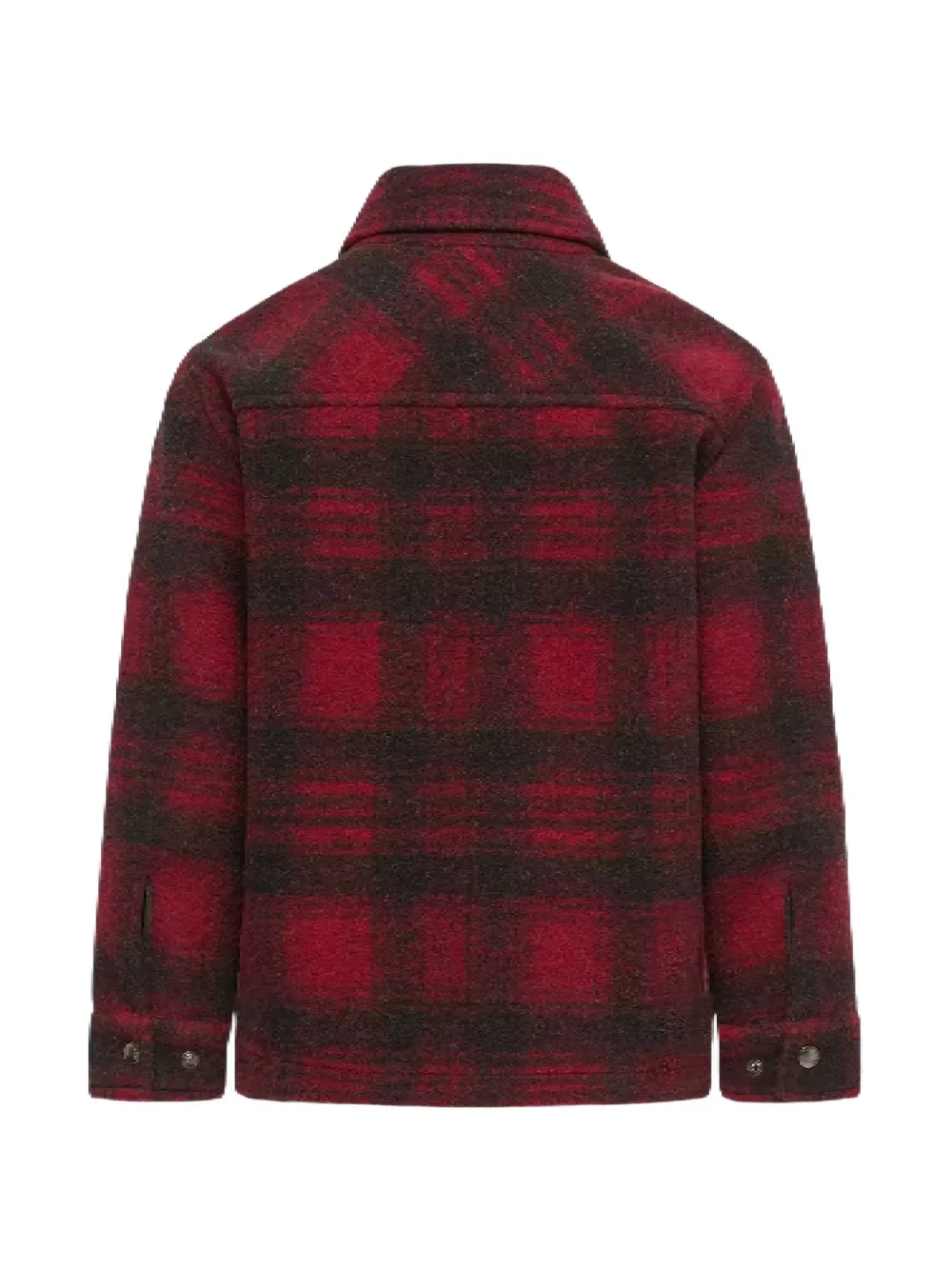Moncler Enfant Geruit shirtjaack met logopatch Rood