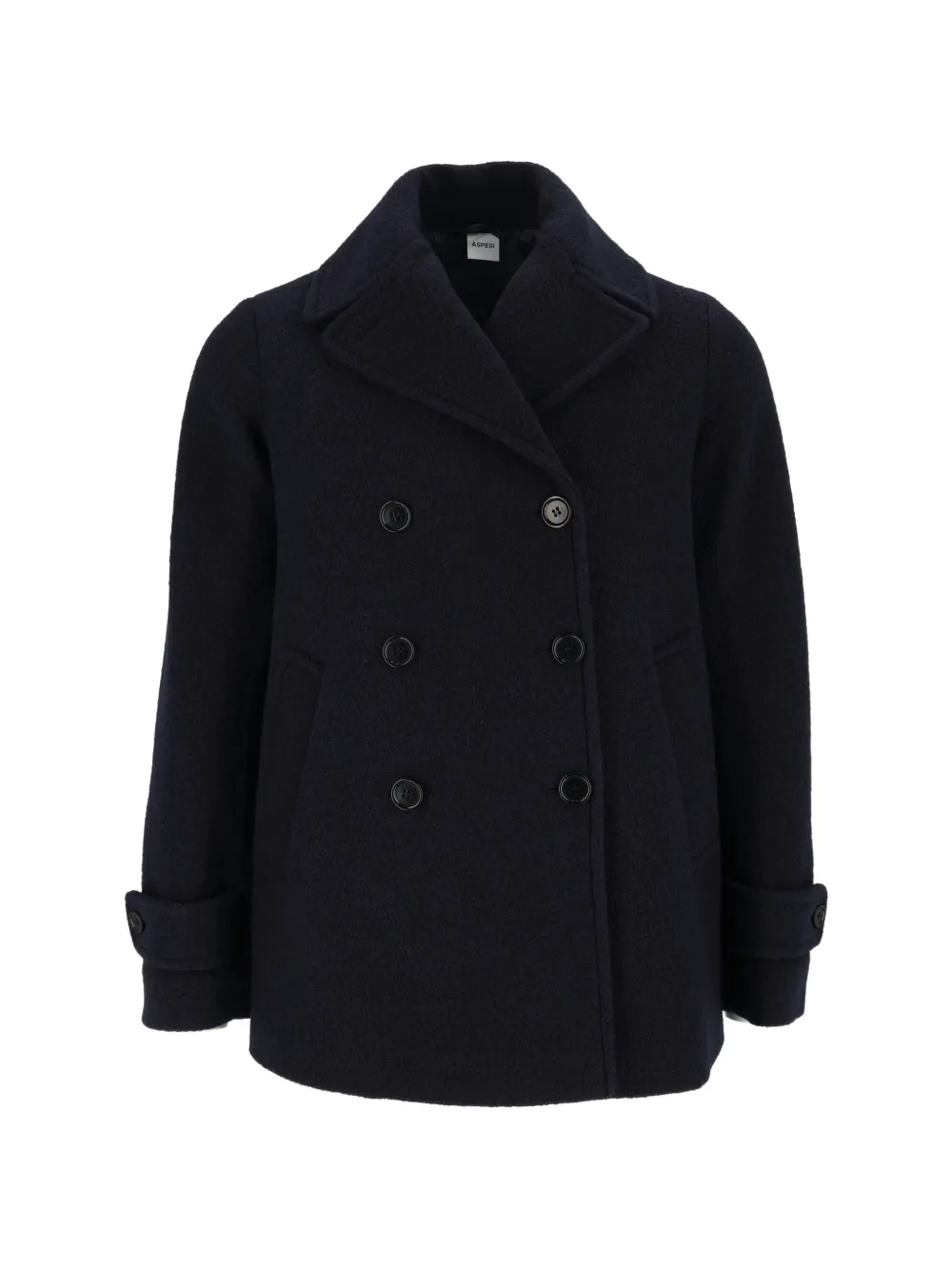 ASPESI double-breasted virgin wool jacket - Blu