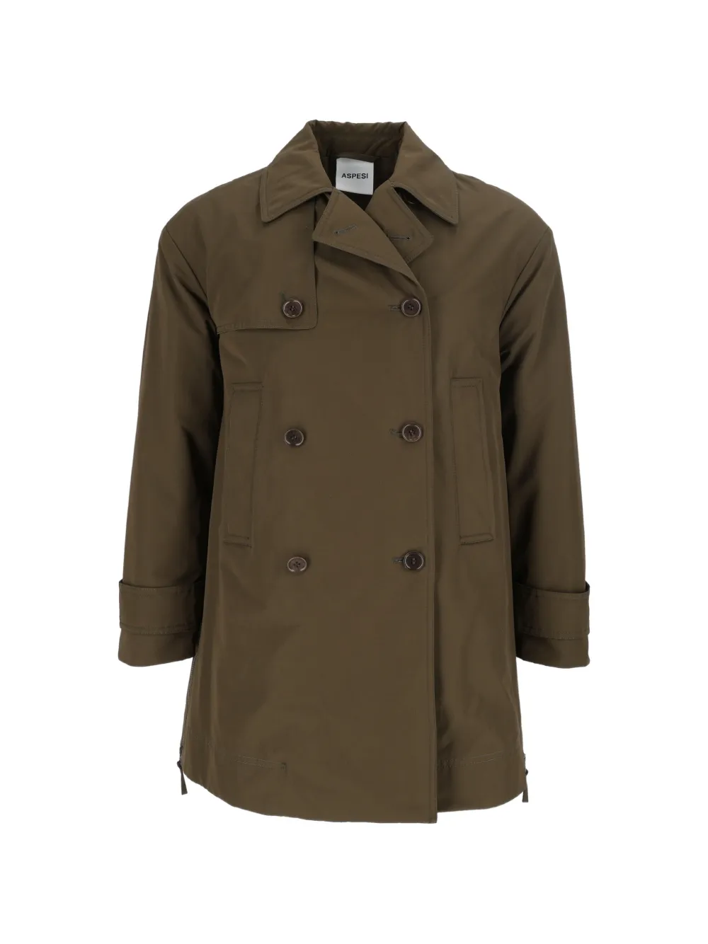 ASPESI Scarlett double-breasted coat Groen