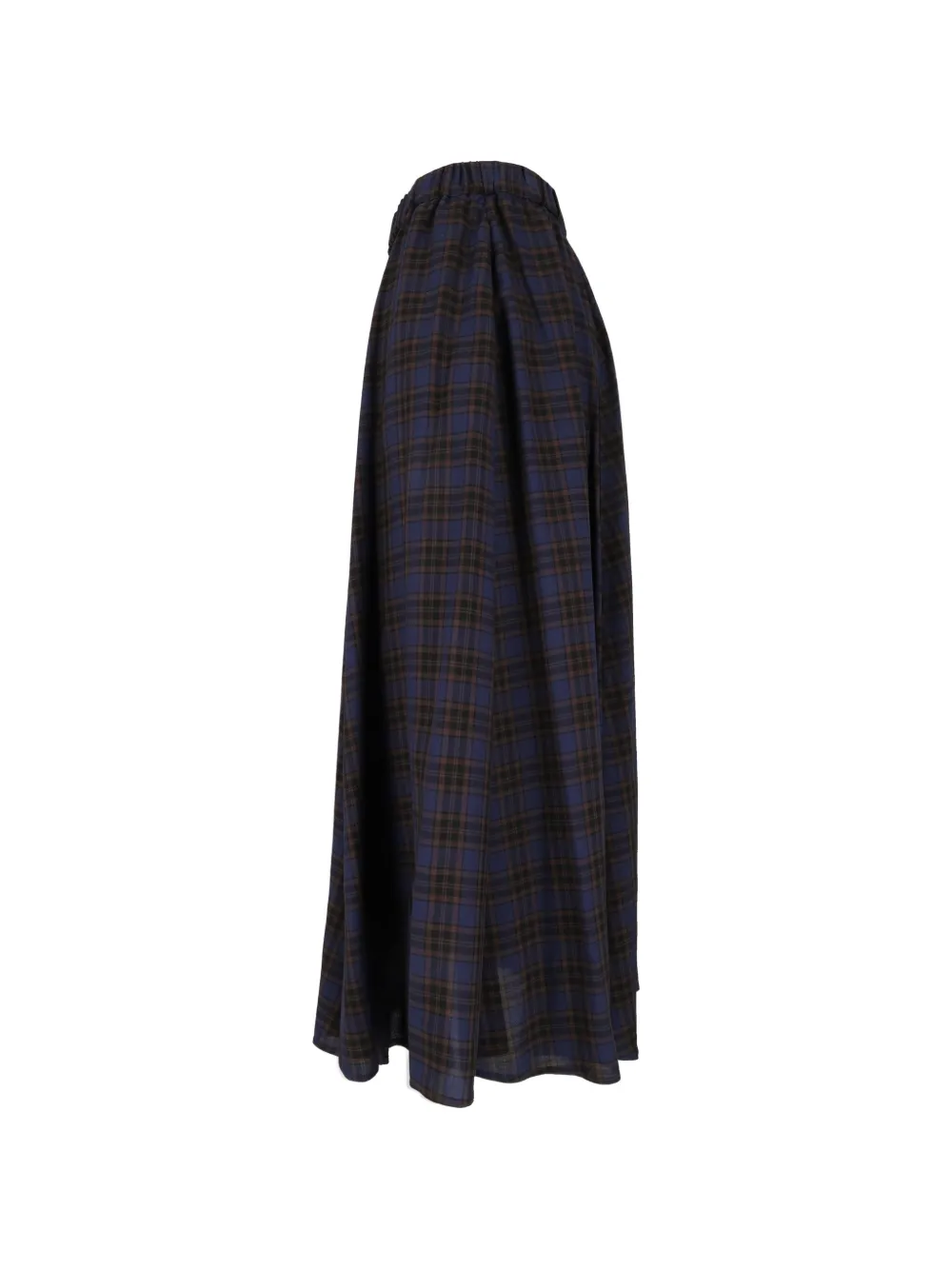 ASPESI Geruite flared midi-rok Blauw