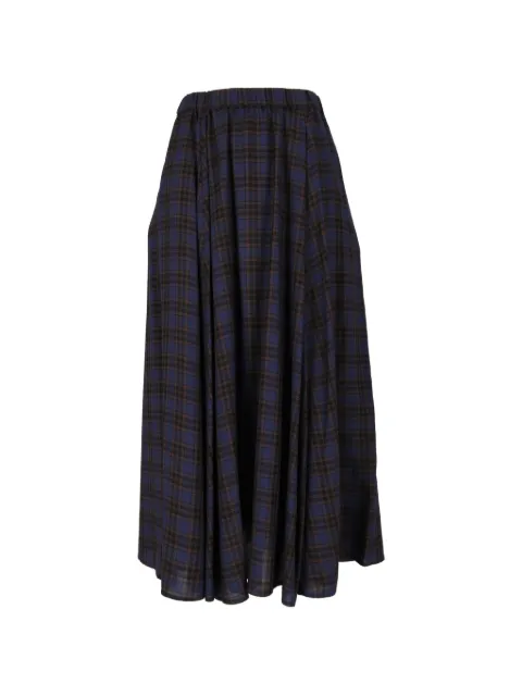 ASPESI check-pattern flared midi skirt