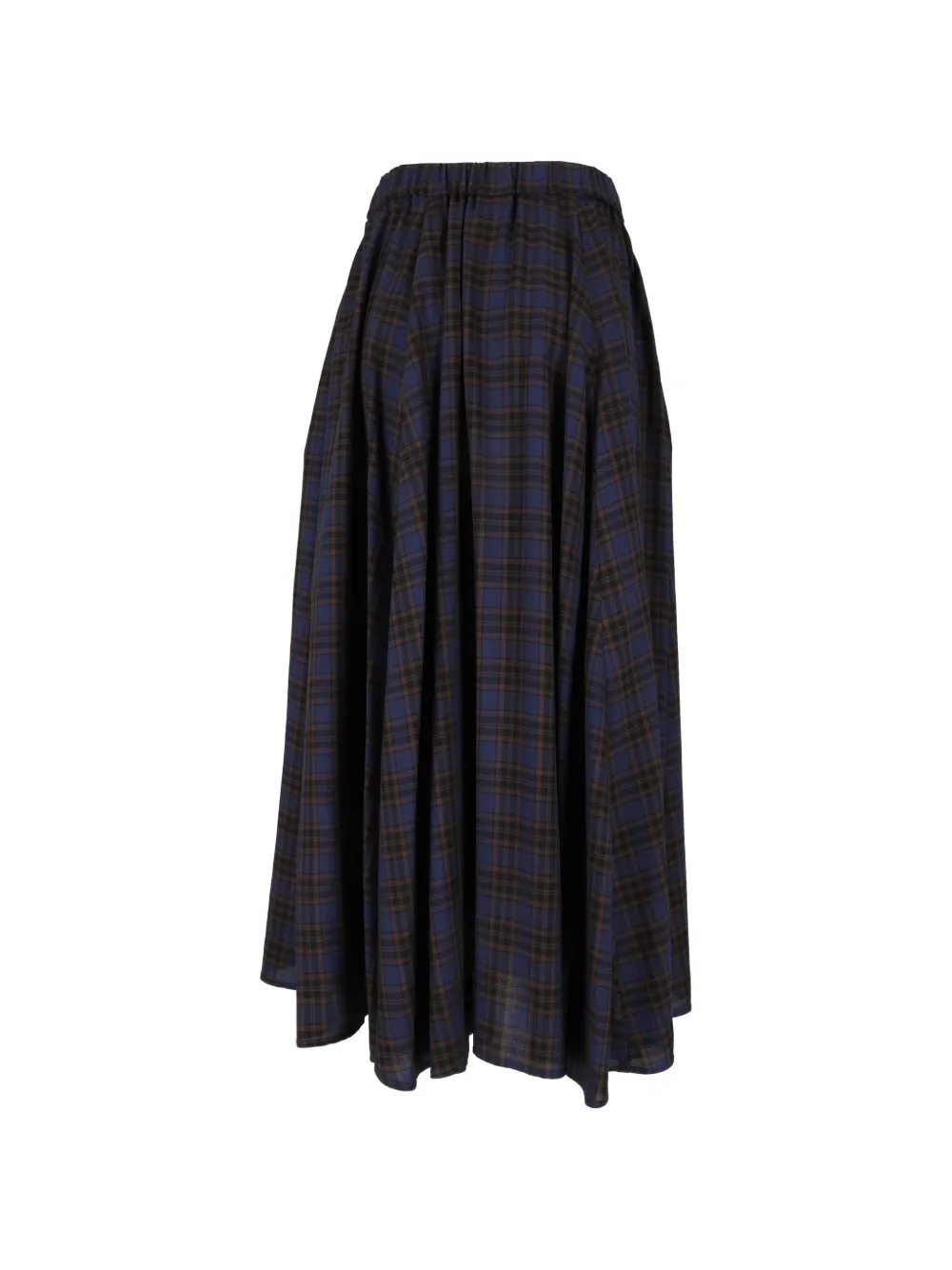 ASPESI Geruite flared midi-rok Blauw