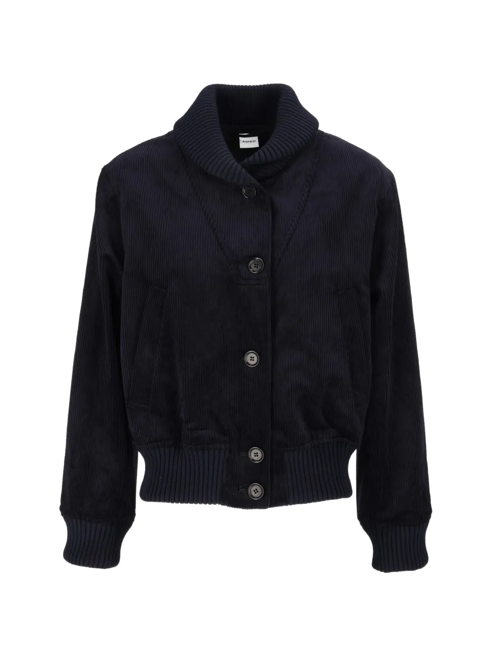 ASPESI corduroy shawl-collar jacket Blauw