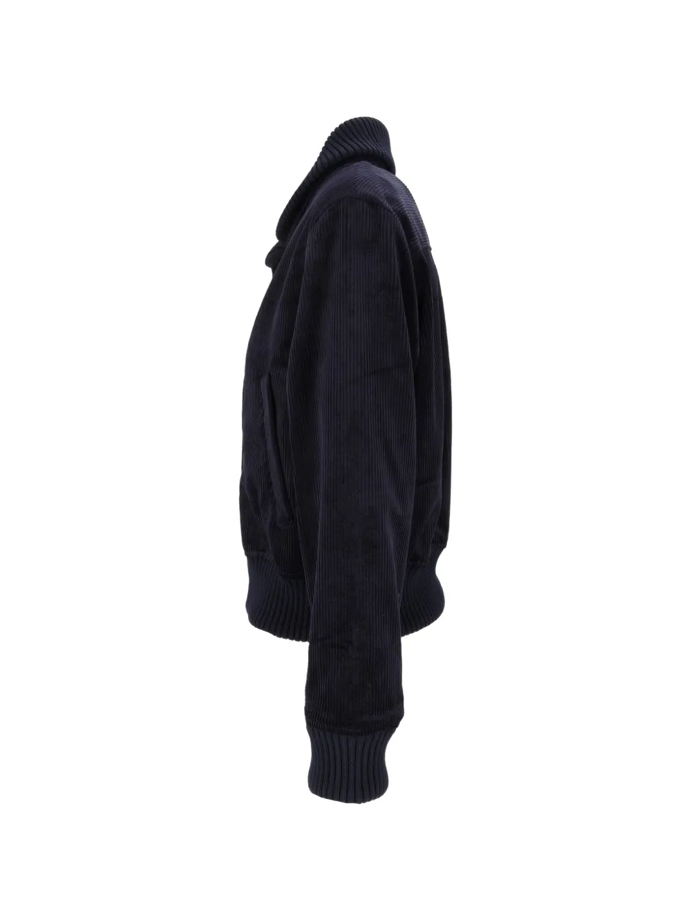 ASPESI corduroy shawl-collar jacket Blauw