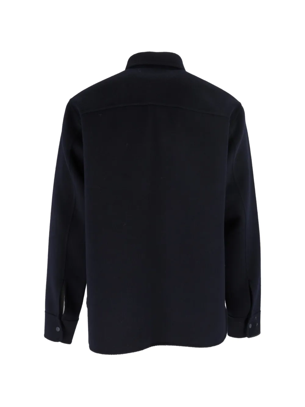 ASPESI wool flap-pocket shirt jacket Blauw