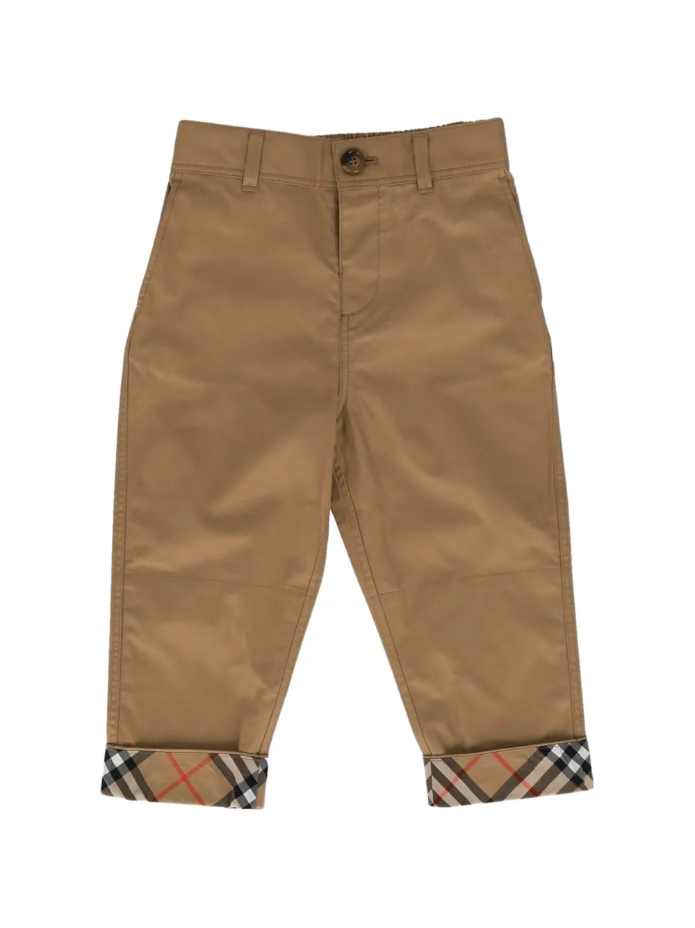 Burberry Kids check-cuff trousers - Toni neutri