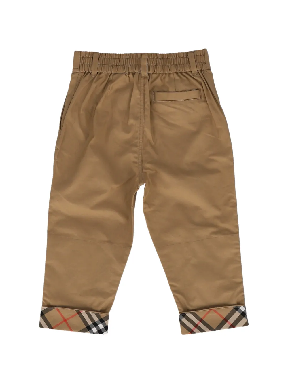 Burberry Kids Broek met omgeslagen pijpen Beige