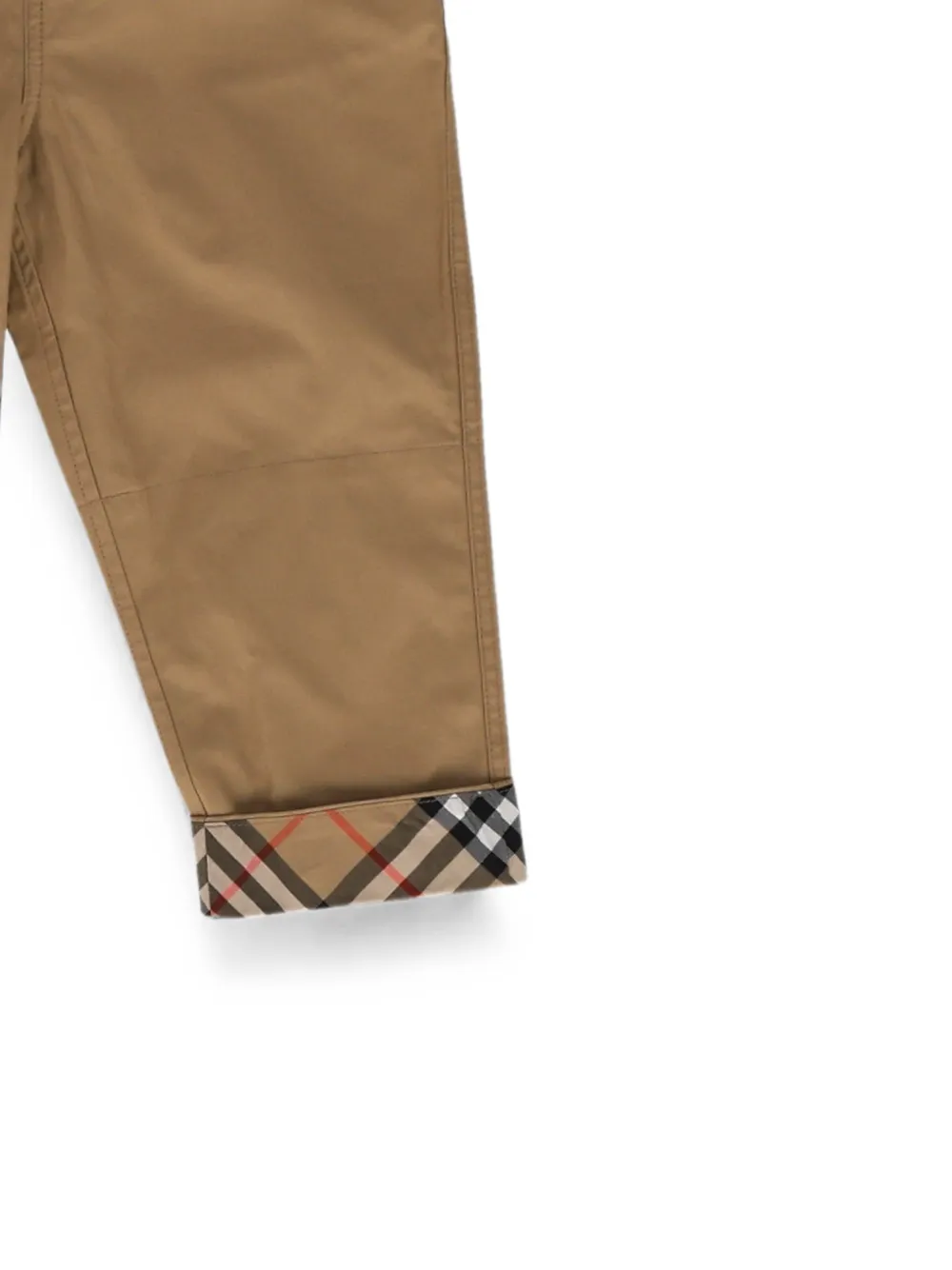 Burberry Kids Broek met omgeslagen pijpen Beige