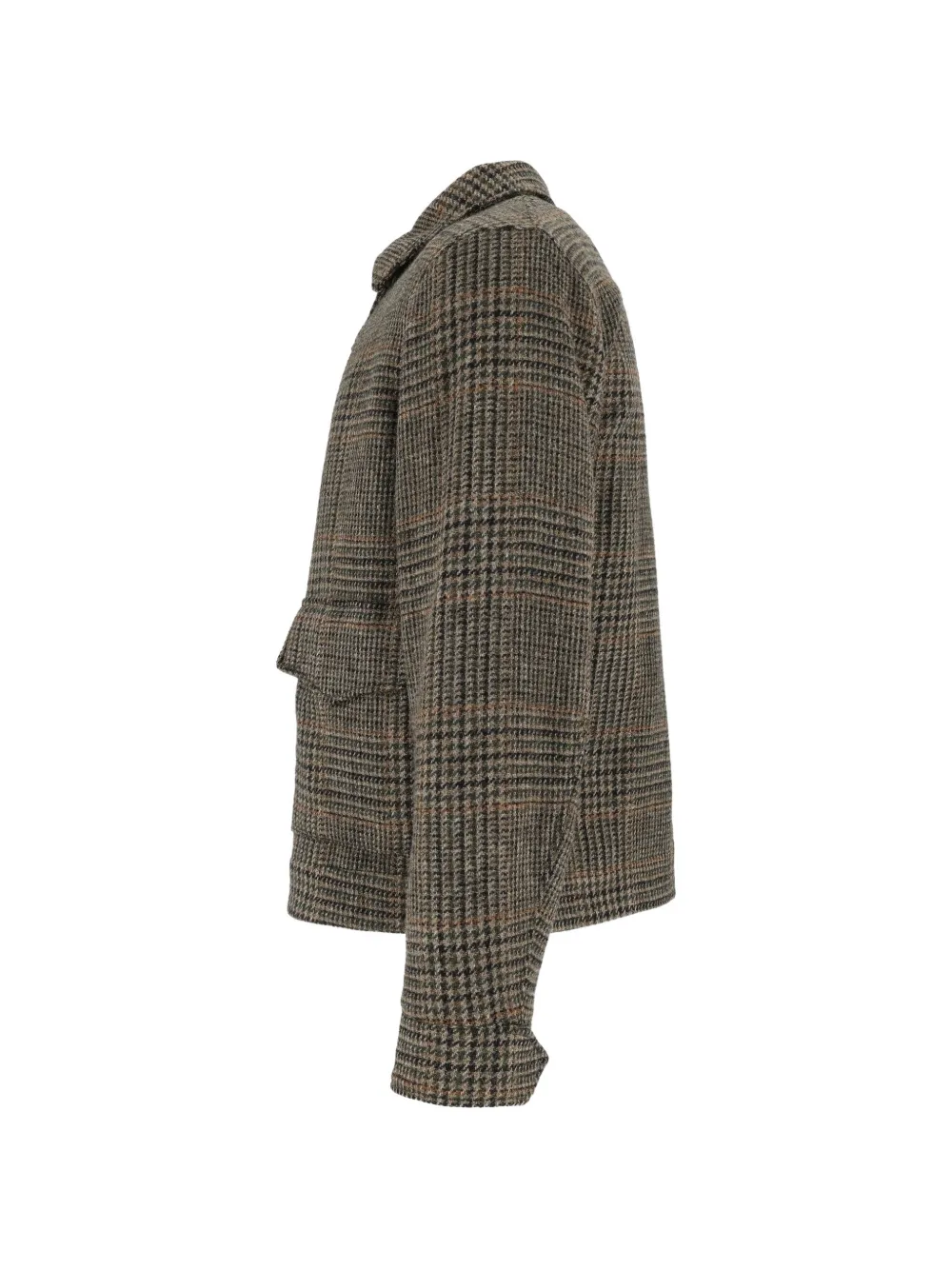 ASPESI Wollen jack met Prince of Wales-ruit Bruin