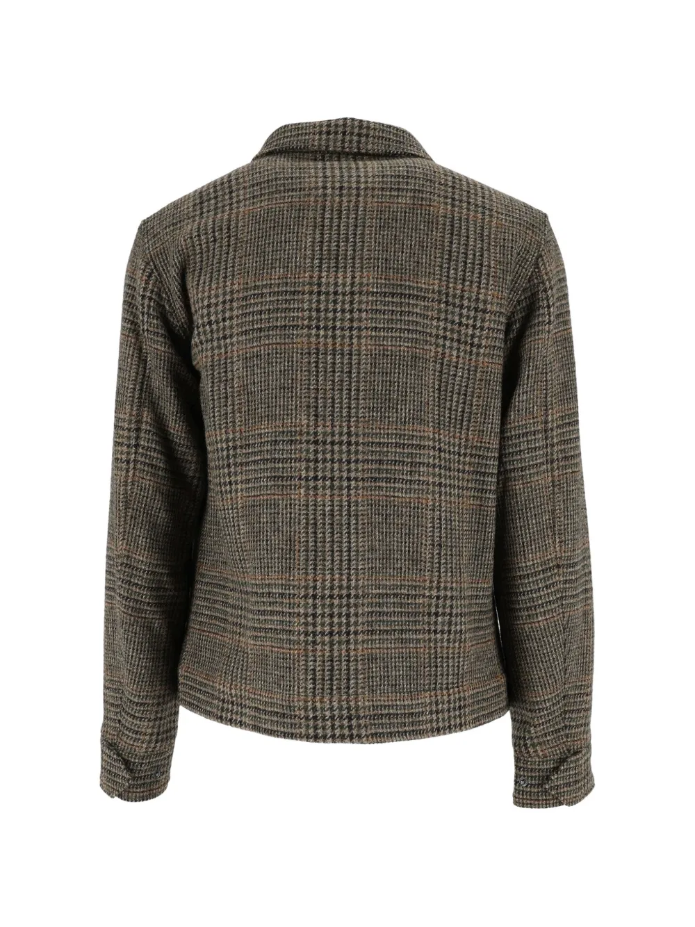 ASPESI Wollen jack met Prince of Wales-ruit Bruin