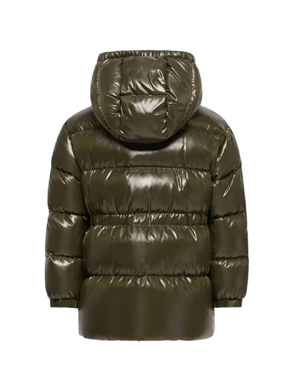 Moncler Enfant Sesie gewatteerde donsjas met capuchon Groen