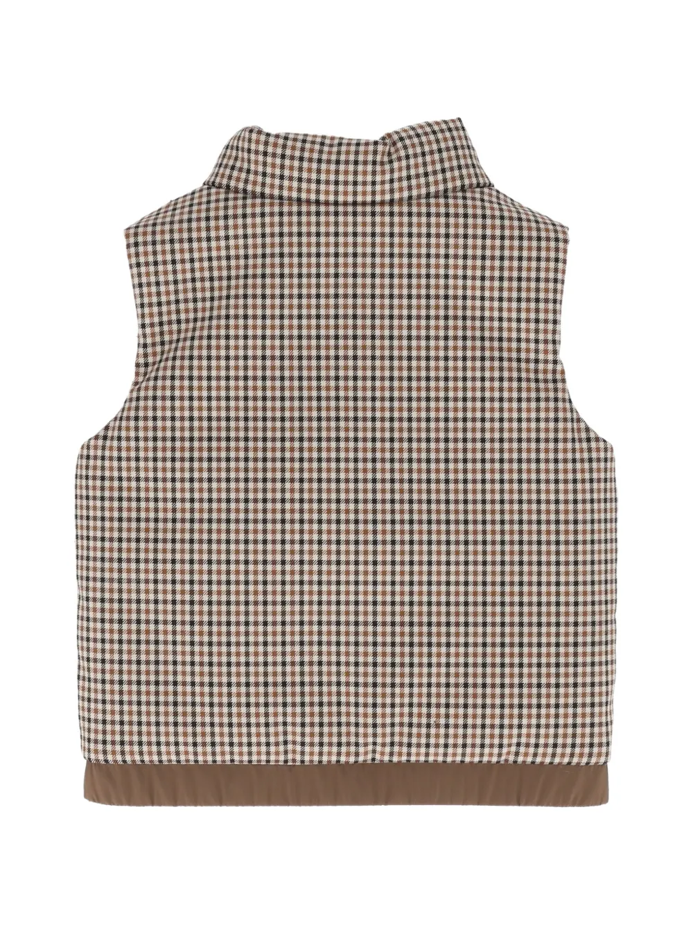 Moncler Enfant Adrien geruite bodywarmer Beige
