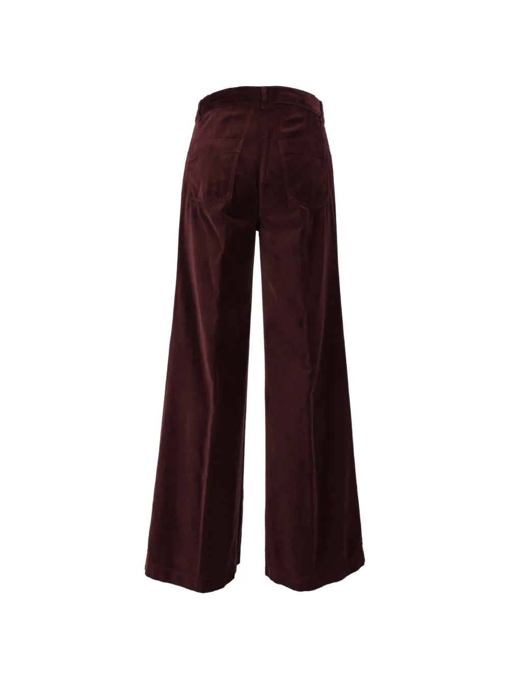 ASPESI Ribfluwelen broek met wijde pijpen Bruin