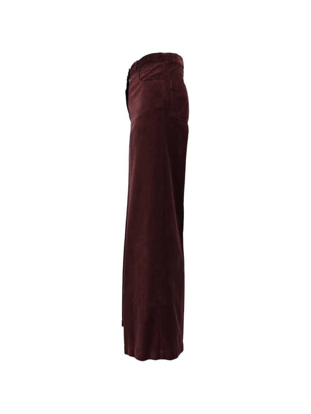 ASPESI Ribfluwelen broek met wijde pijpen Bruin