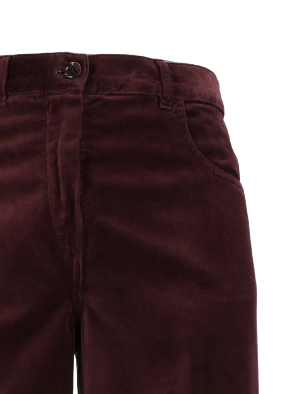 ASPESI Ribfluwelen broek met wijde pijpen Bruin