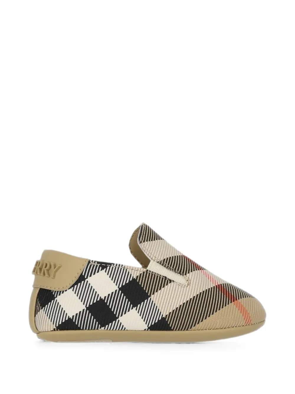 Burberry Kids check-pattern pre-walkers Beige