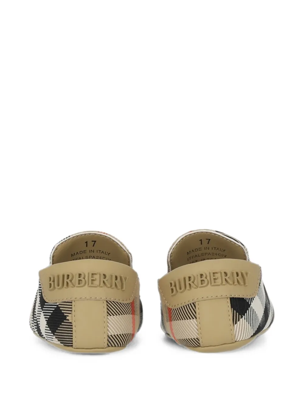 Burberry Kids check-pattern pre-walkers Beige