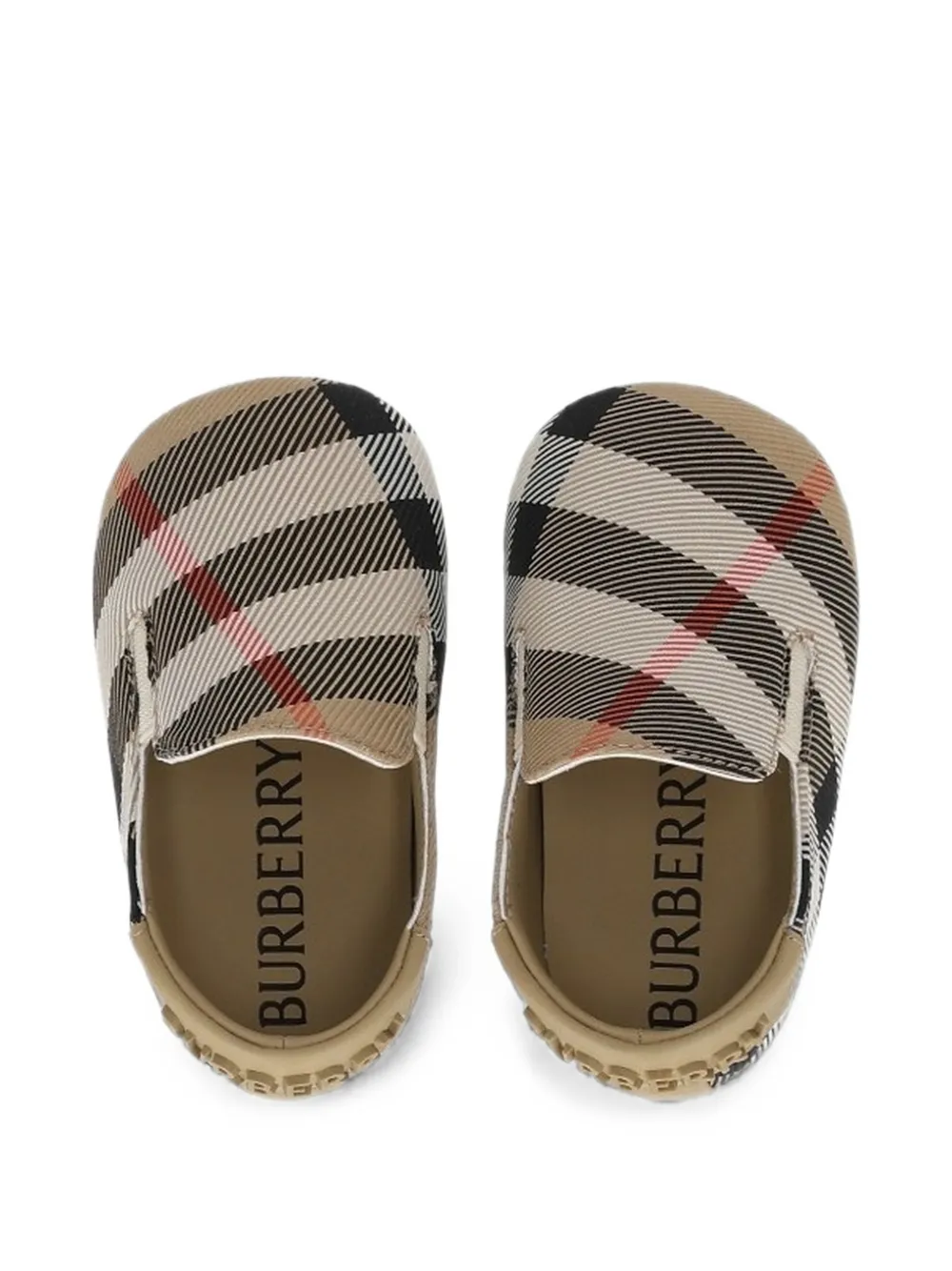 Burberry Kids check-pattern pre-walkers Beige