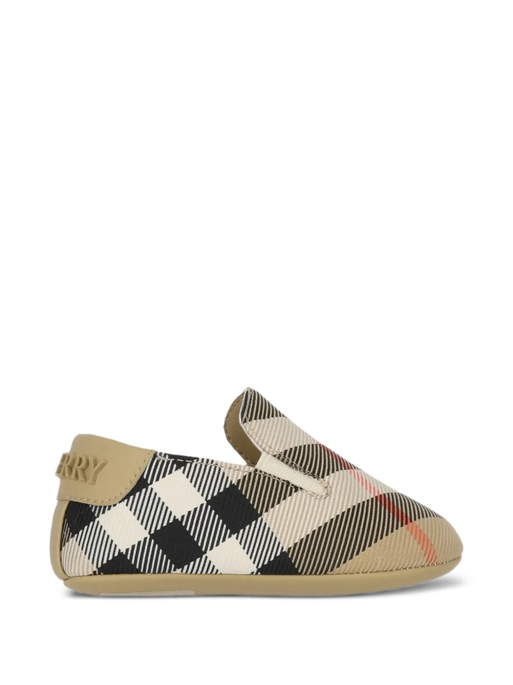 Burberry Kids check-pattern pre-walkers Beige