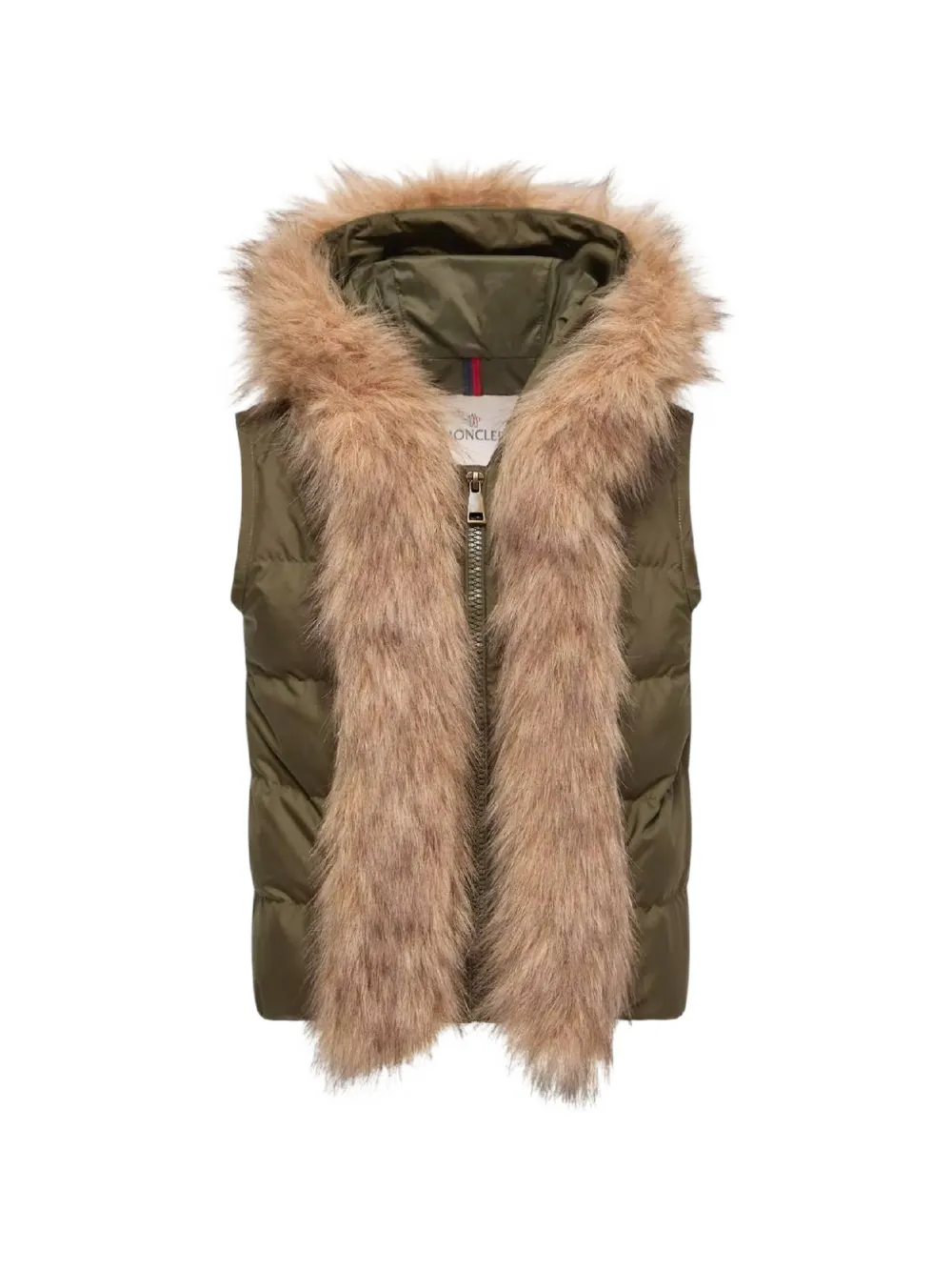 Moncler Enfant Ulava donsjack met capuchon Groen