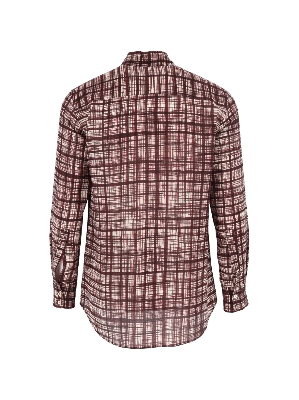 ASPESI check-print silk shirt Rood