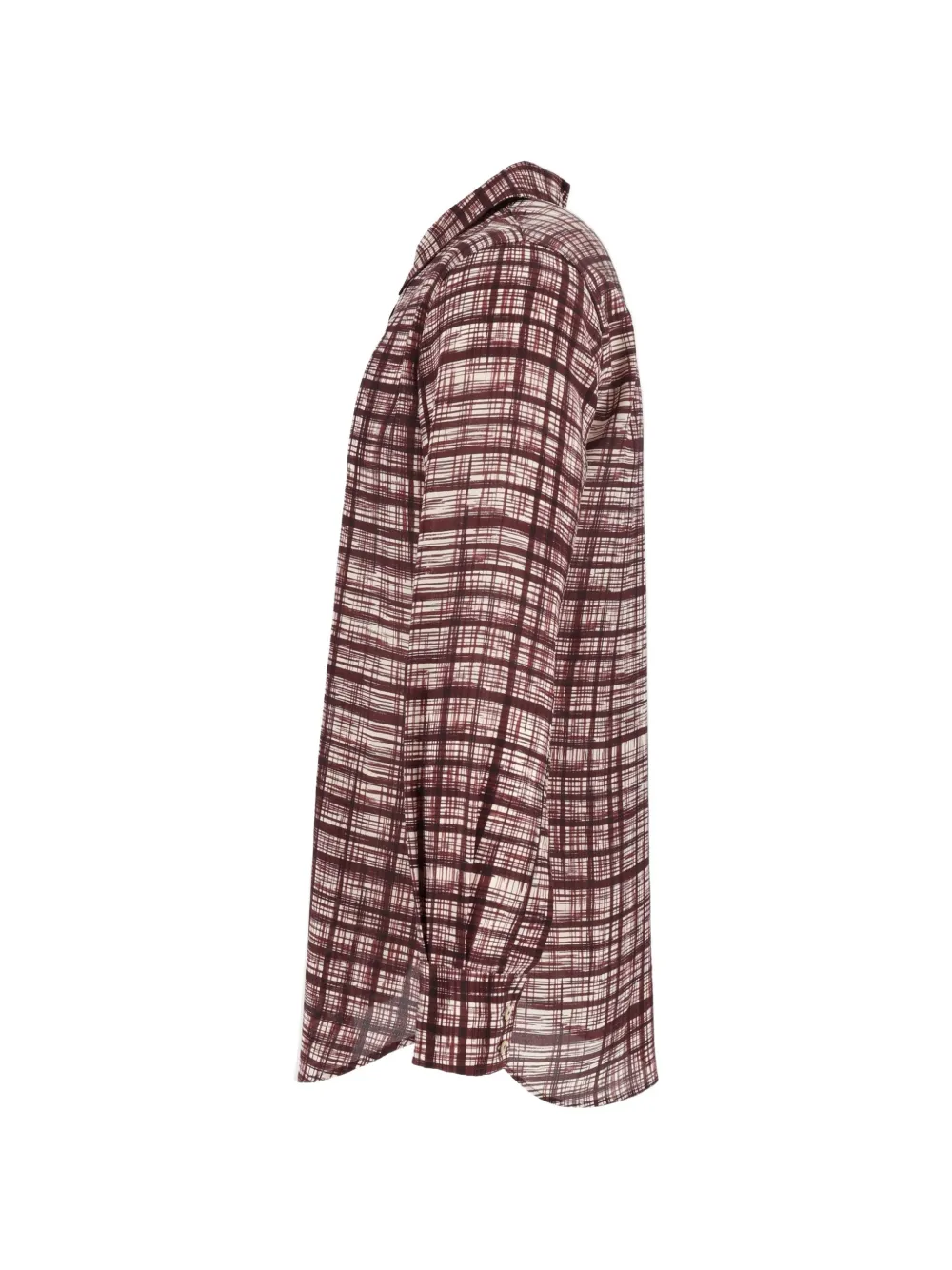ASPESI check-print silk shirt Rood