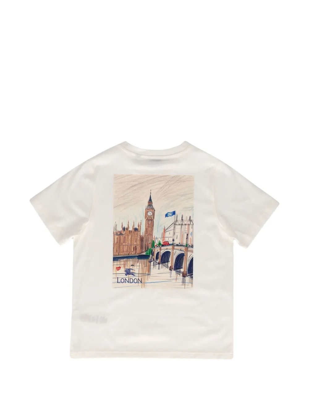 Burberry Kids Thomas Bear T-shirt met grafische print Beige
