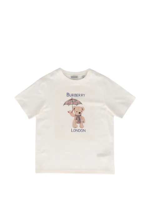 Burberry Kids playera con motivo Thomas Bear London