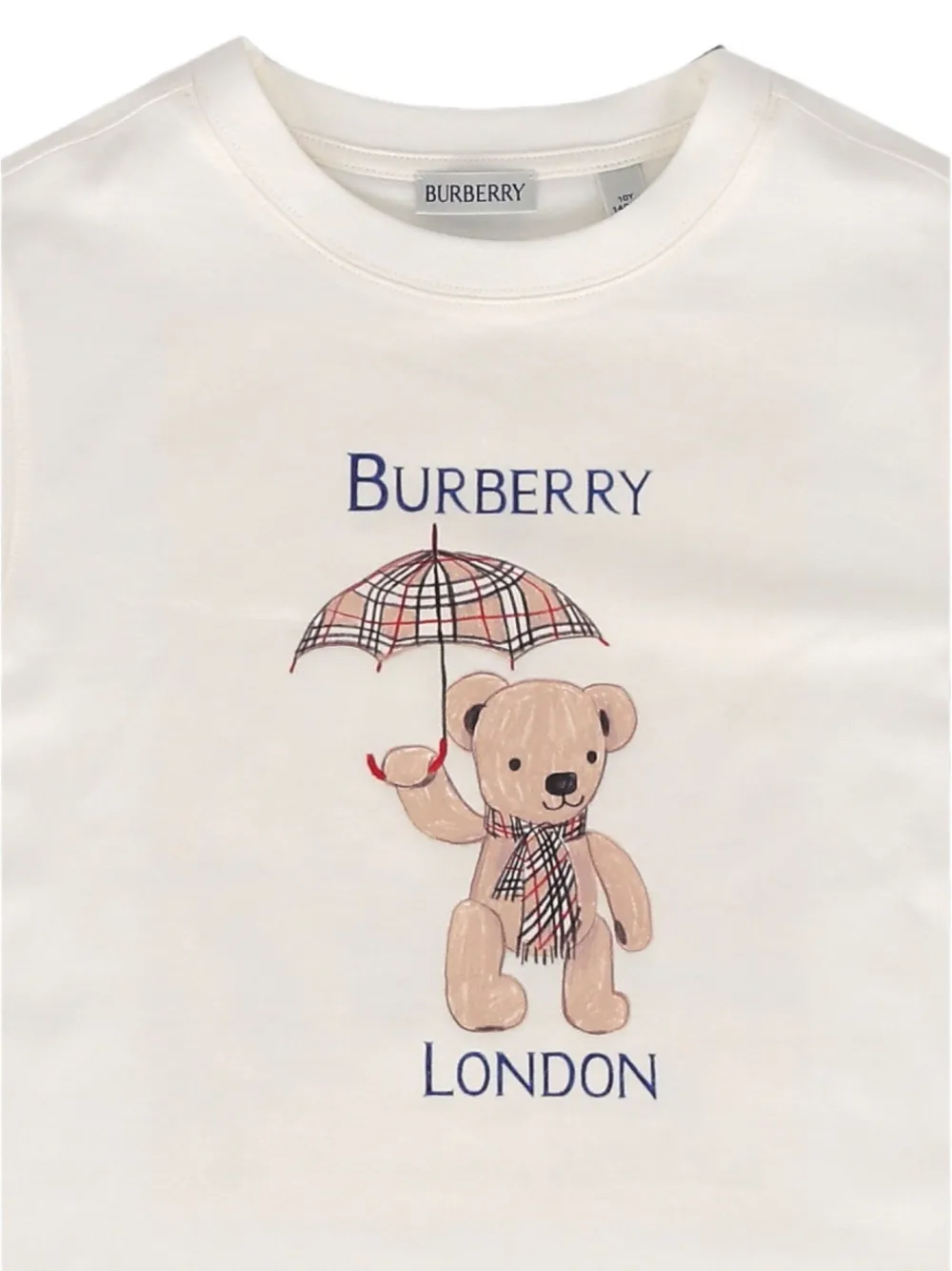 Burberry Kids Thomas Bear T-shirt met grafische print Beige