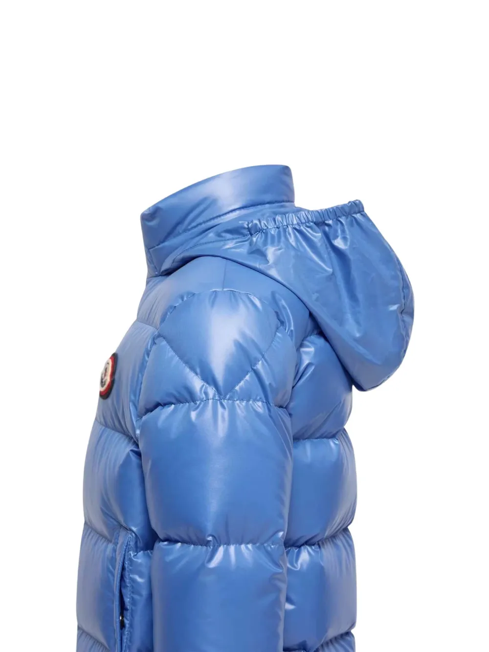 Moncler Enfant Kevoser hooded puffer jacket Blauw