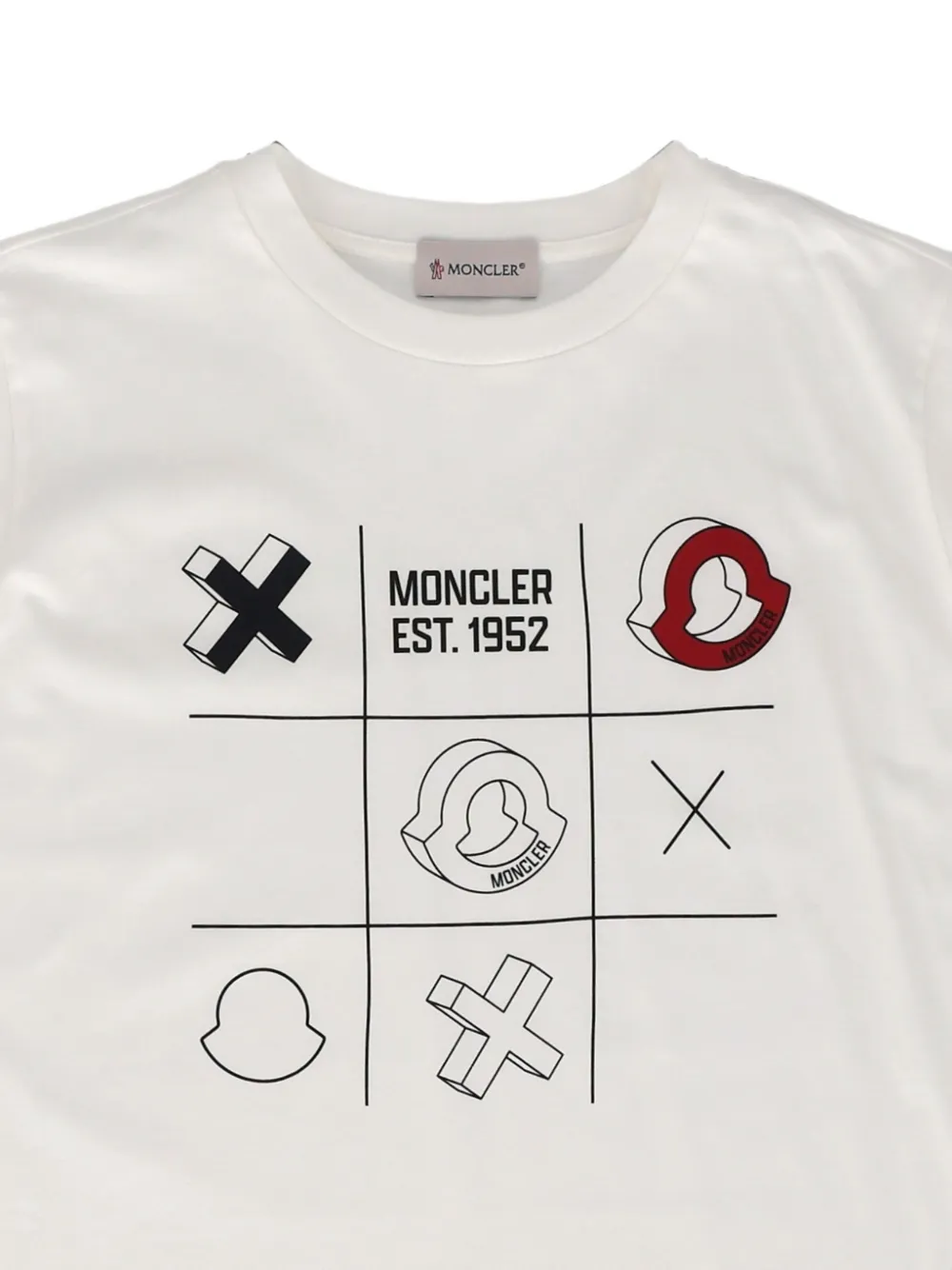 Moncler Enfant T-shirt met grafische print Wit