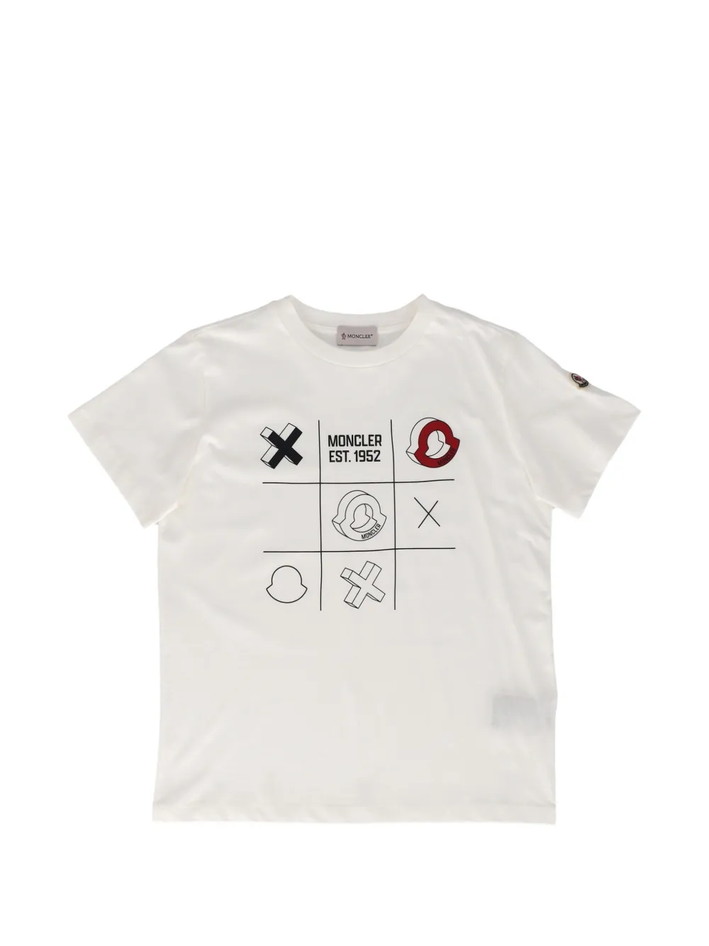 Moncler Enfant T-shirt met grafische print Wit