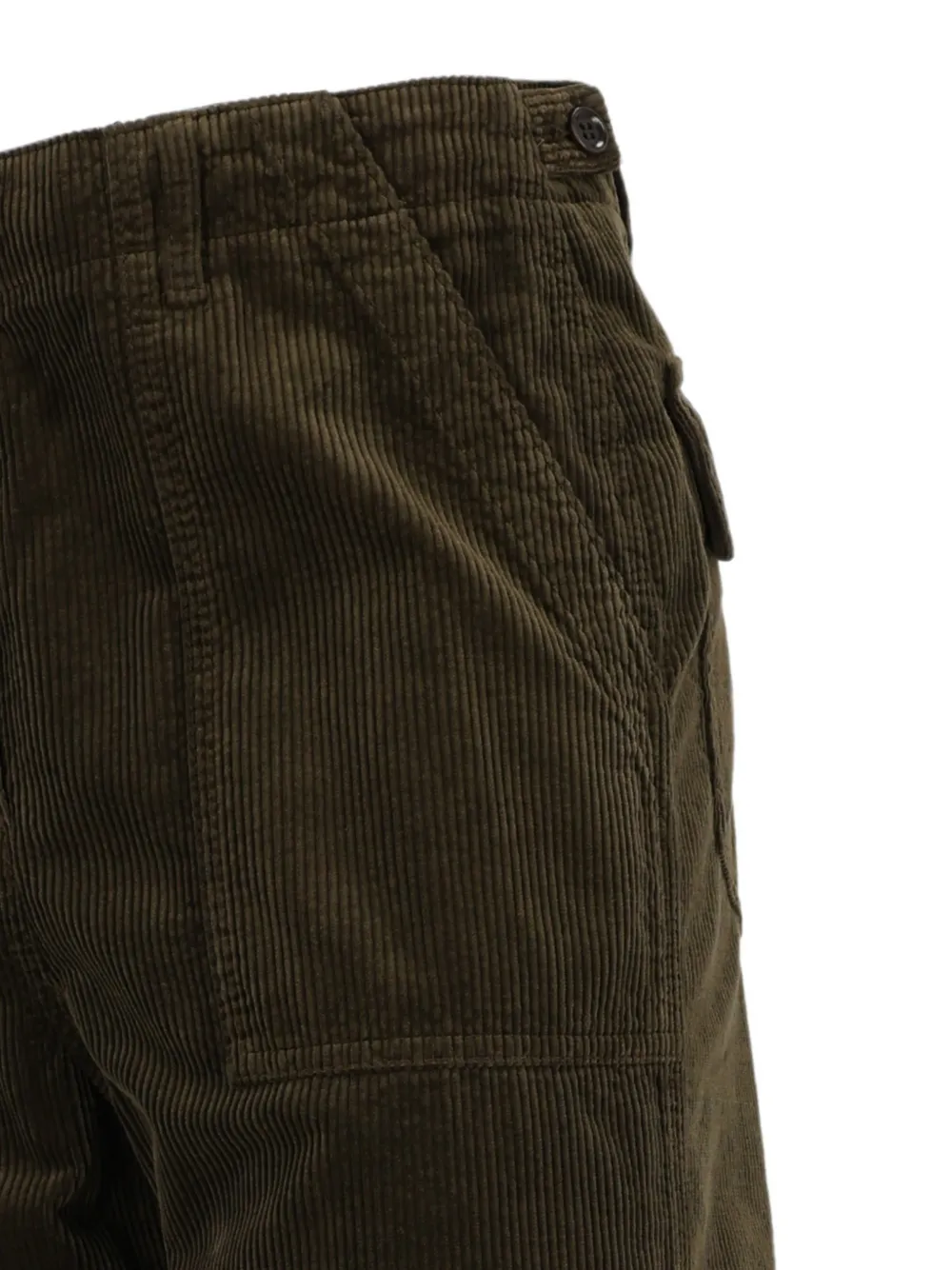 ASPESI Ribfluwelen broek Groen