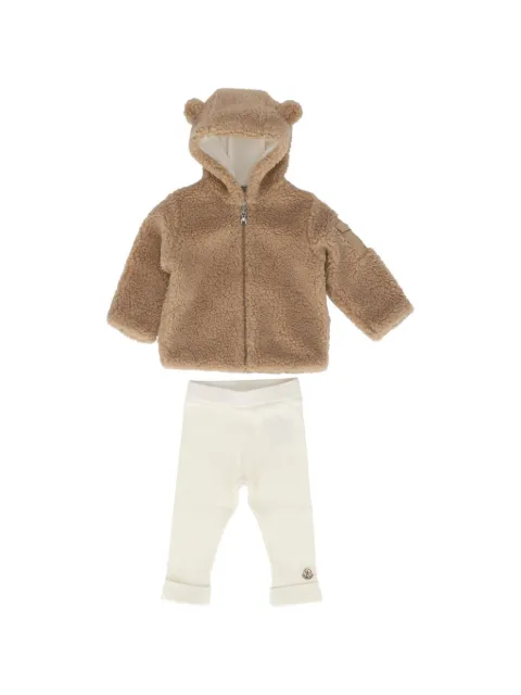 Moncler Enfant teddy-fleece ear-detail tracksuit set