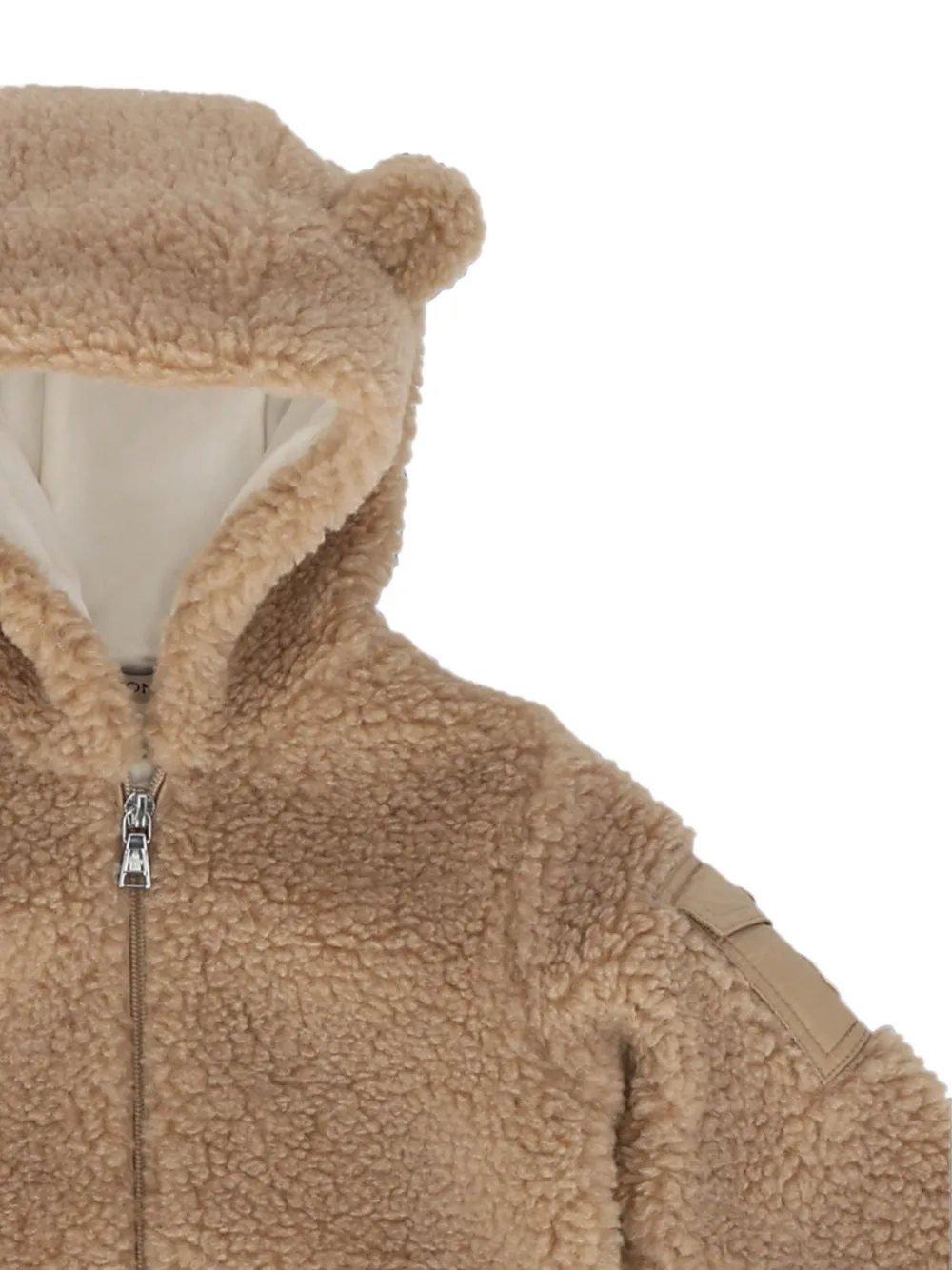 Moncler Enfant Trainingspak met teddy-fleece en oor-detail Wit
