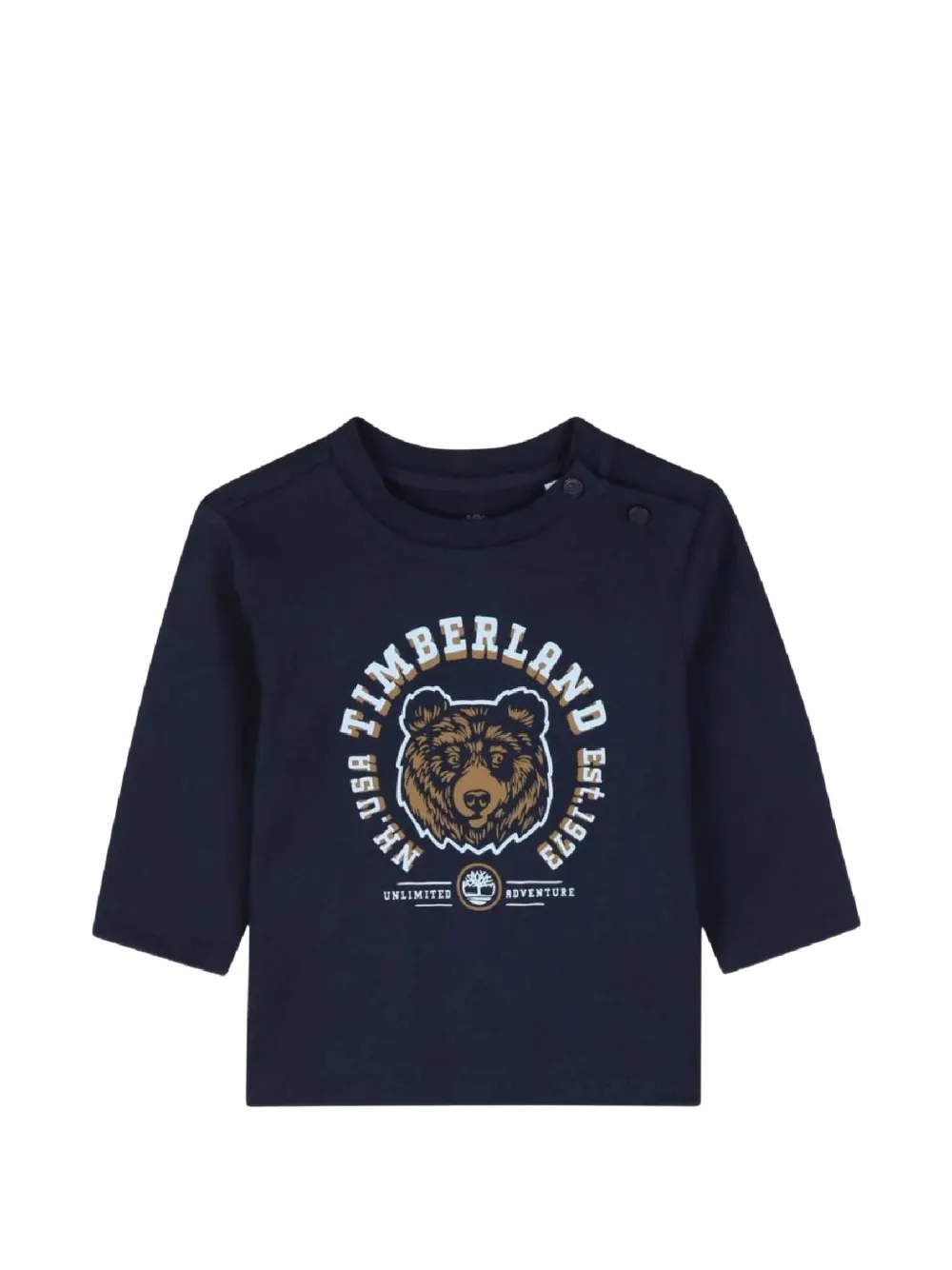 Timberland Kids graphic-print long-sleeved T-shirt - Blu