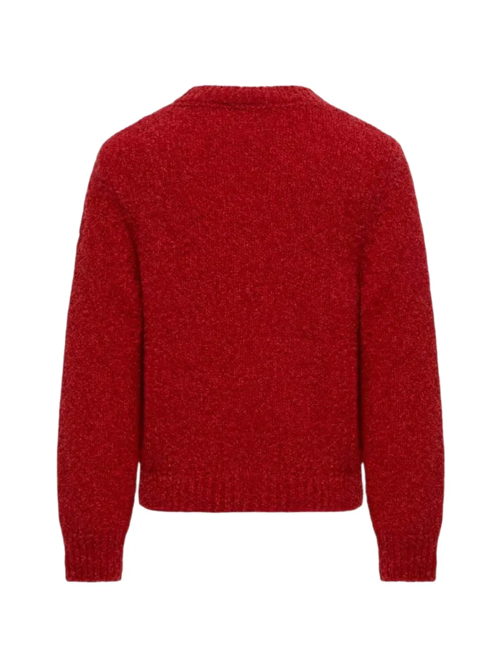 Moncler Enfant logo-embroidered long-sleeve sweater Rood