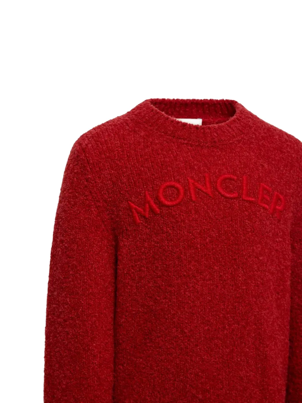 Moncler Enfant logo-embroidered long-sleeve sweater Rood