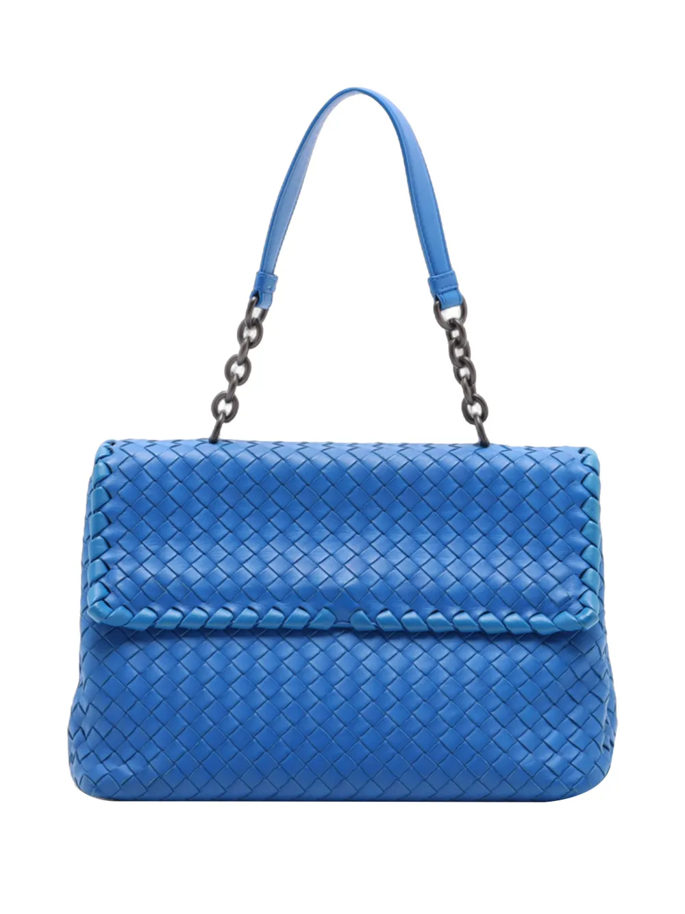 Bottega Veneta Pre-Owned 2012-2026 Large Intrecciato Nappa Olympia shoulder bag - Blu
