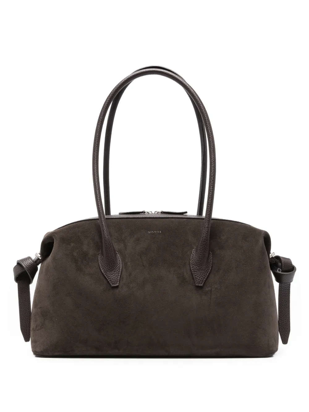 Yuzefi Brioche Duffle suede leather shoulder bag - Marrone