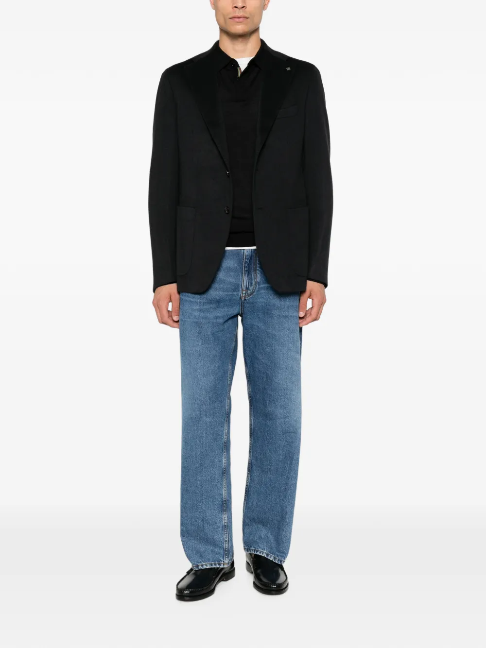 Tagliatore Blazer met enkele rij knopen Blauw
