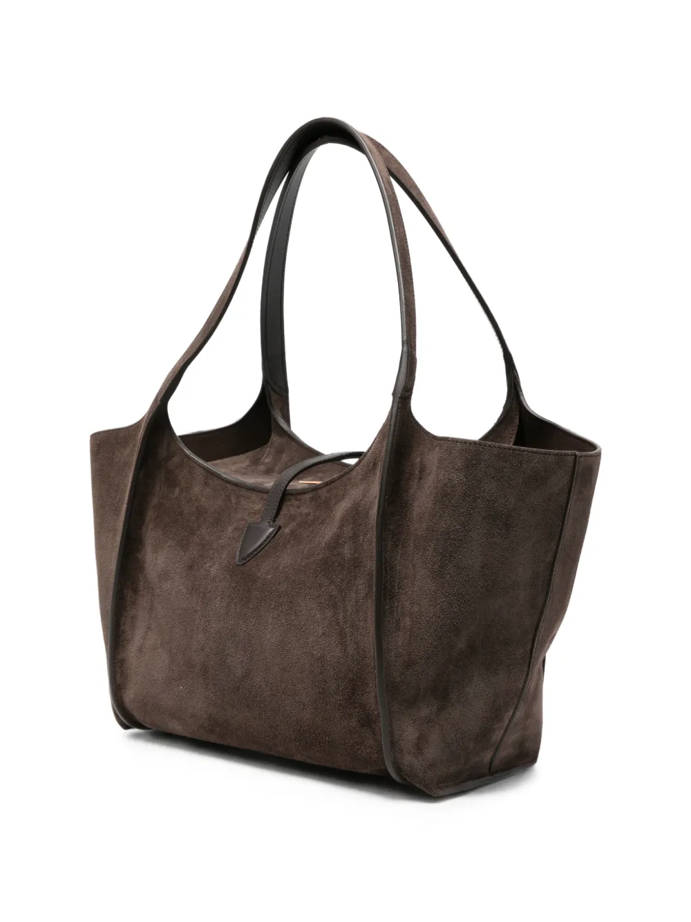 Tod's Kleine T-Timeless suède shopper Bruin