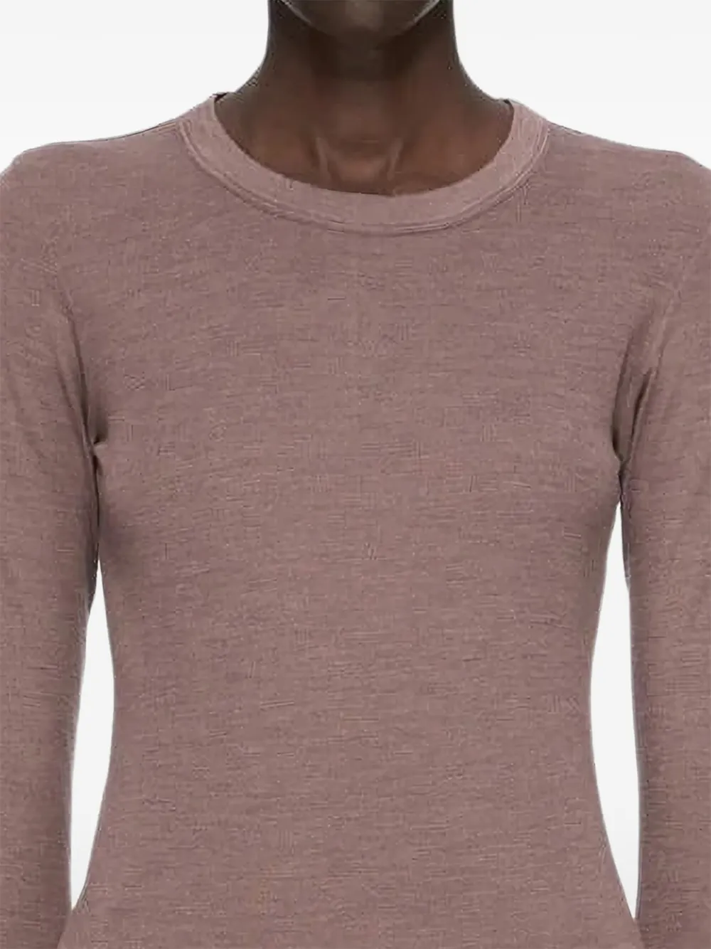 Rick Owens Geribbeld T-shirt Beige